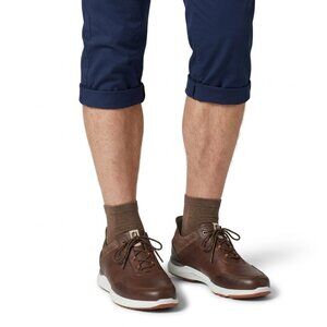 FootJoy Stratos Golf Shoes Mens 11.5 Spikeless Brown White Accent Leather